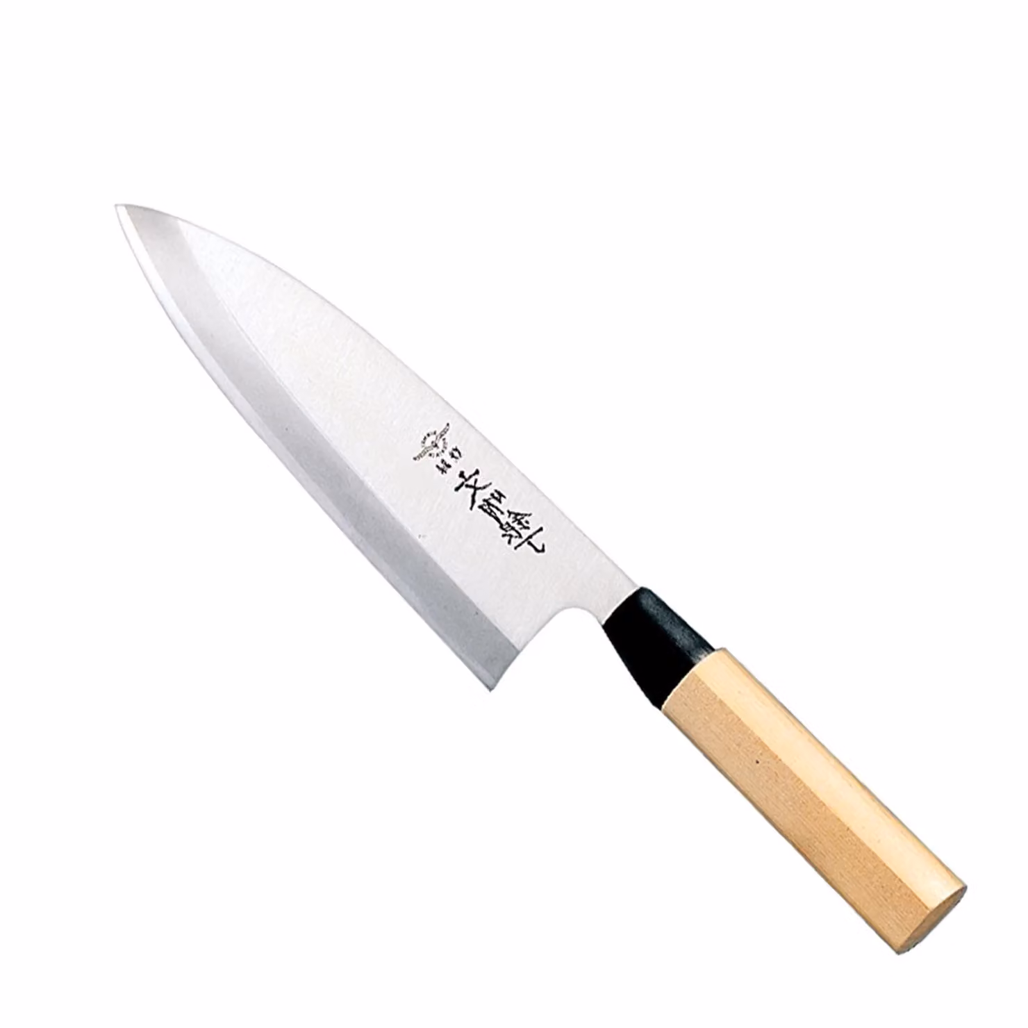 Coltello Deba affilatura asimmetrica cm 16,5 linea Bunmei di Global con manico in legno Honki