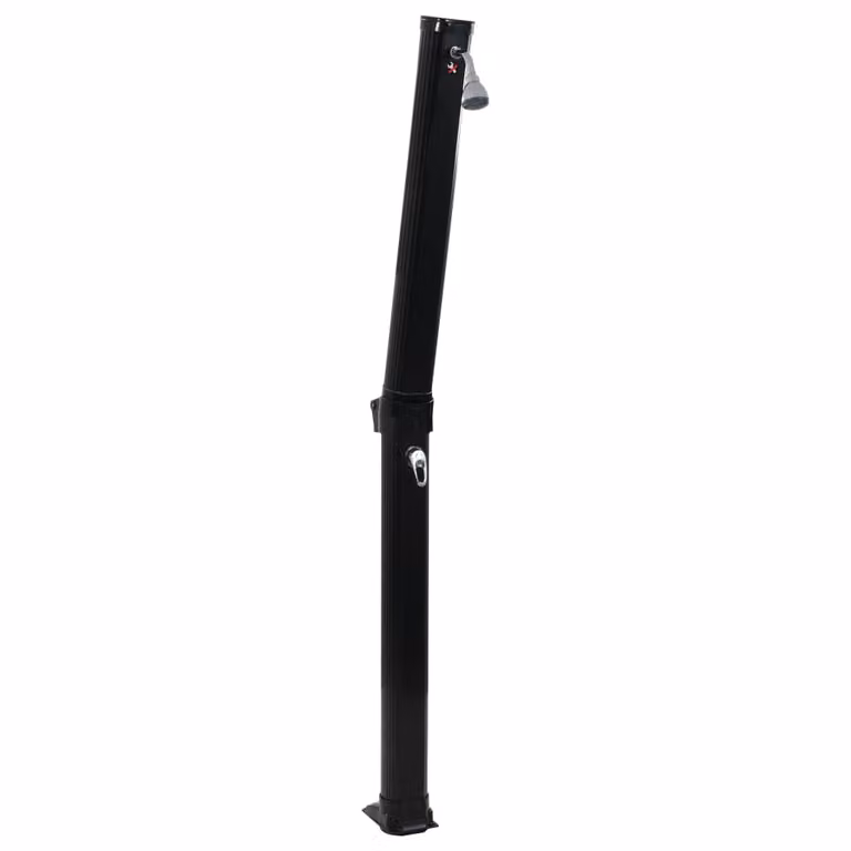vidaXL Doccia solare pieghevole nera 214 cm 23 L