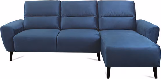 Divano ad angolo Divano ad angolo, divano ad angolo imbottito, box letto, funzione notte, blu scuro Recamiere destra