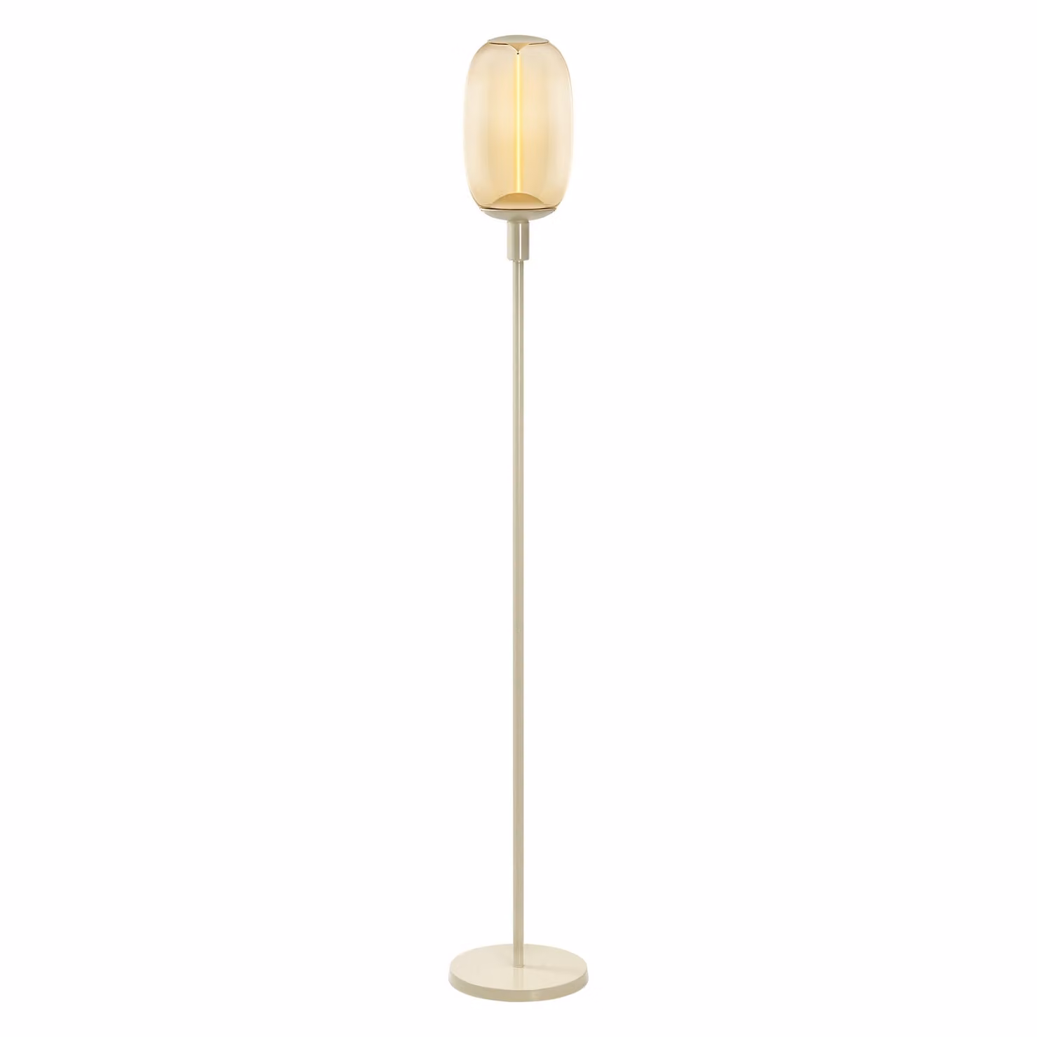 LEDVANCE DECOR STICK TALL lampada da terra, 1 x E27, beige, acciaio inox, scenari di illuminazione personalizzati, ideale per le zone giorno, interruttore a pedale, design moderno, base E27, decorativa