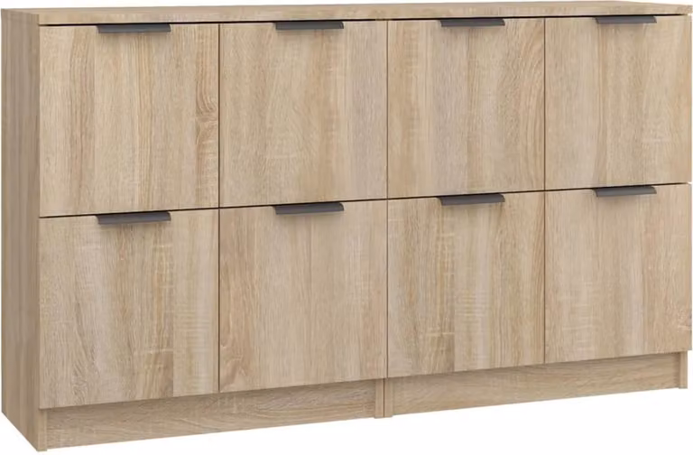 Credenze 2 pz Rovere Sonoma 60x30x70 cm in Legno Multistrato
