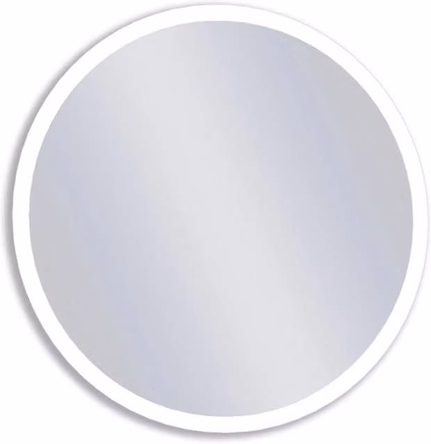 Specchio da bagno rotondo retroilluminato a LED Olimpo Docce, colore bianco, Diametro: 70 cm