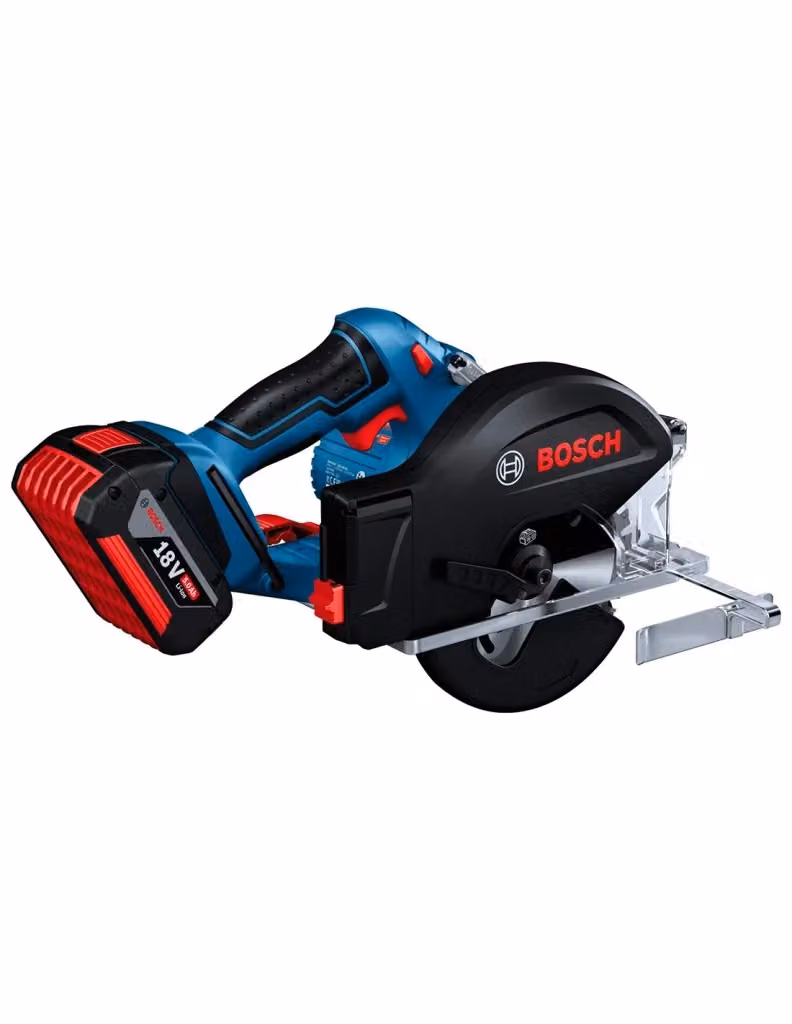 Sega Circolare Bosch GKM 18V-50 con 2 Batterie da 5,0 Ah, Caricabatterie GAL18V-40 e L-Boxx 238 – 2