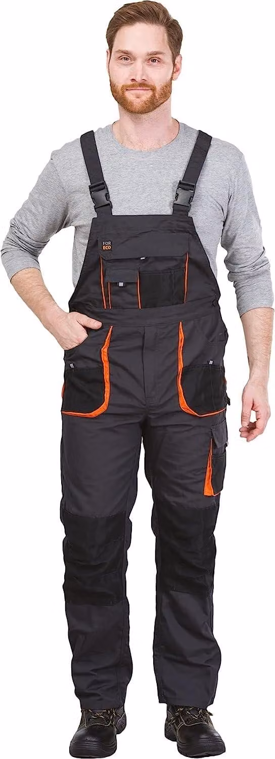 Tuta da lavoro con lunghezza regolabile e numerose tasche