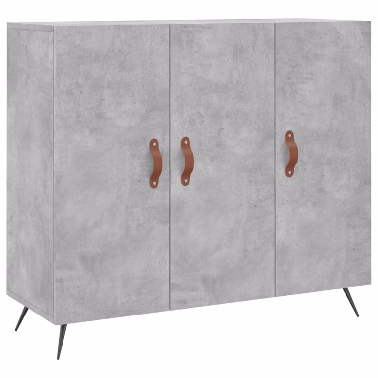 Credenza Grigio Cemento 90x34x80 cm in Legno Multistrato
