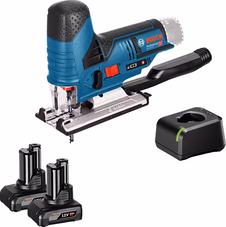 Seghetto alternativo a batteria Bosch GST 12V-70 / 2x batteria 4,0 Ah + caricabatteria