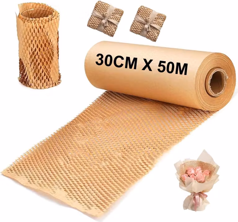 Carta da imballaggio, 30 cm x 50 m, carta kraft perforata, ideale per traslochi