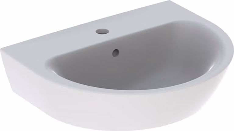 Geberit Renova lavabo, 1 trou pour robinet, avec trop-plein, largeur : 55cm, 500.369.01.1, 500.369.01.1