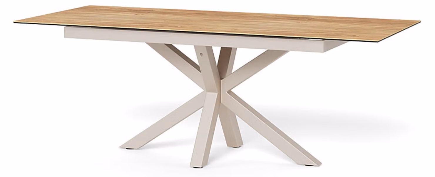 Tavolo da pranzo Lorrins, modello Classic, colore sabbia chiaro