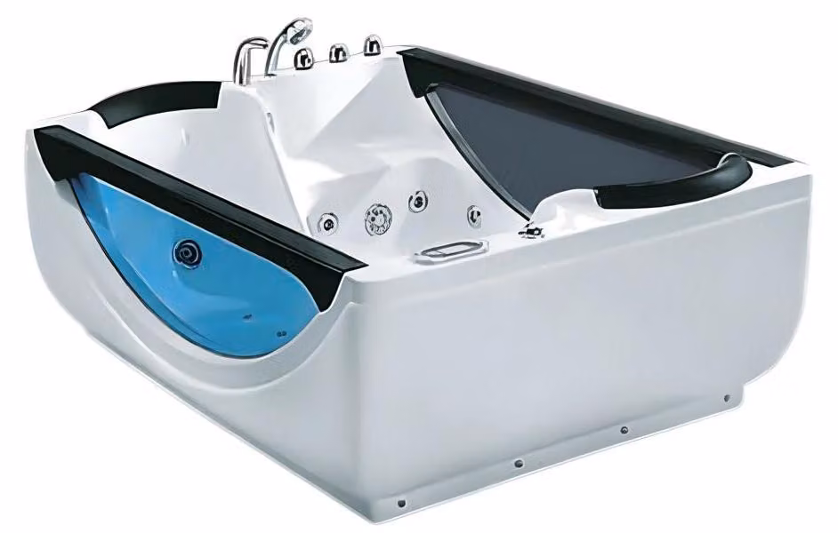 Massagebad Whirlpool Whirlwanne Hot Tub Blubberbad Hydromassagewanne 180x130 cm
