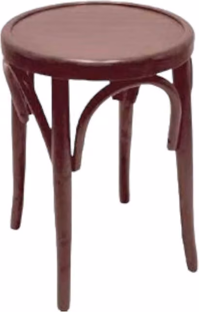 Sgabello bistrot in legno di faggio color noce Mobili 2G L/P/H: 36 x 36 x 45 cm