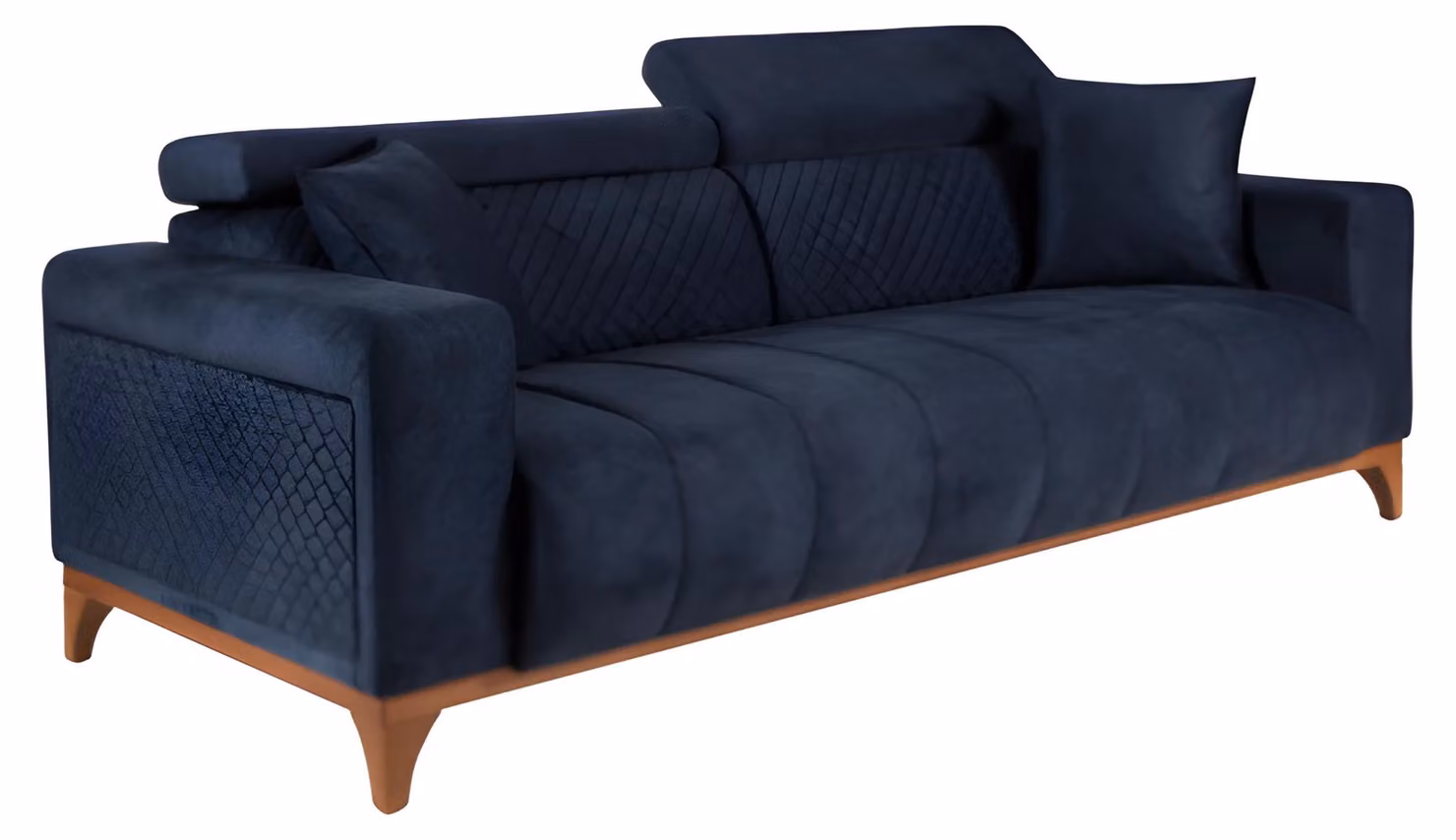 Schwarze Dreisitzcouch 3-Sitzer-Sofa Dreisitzer Polstersofa Sofa Couch 230cm
