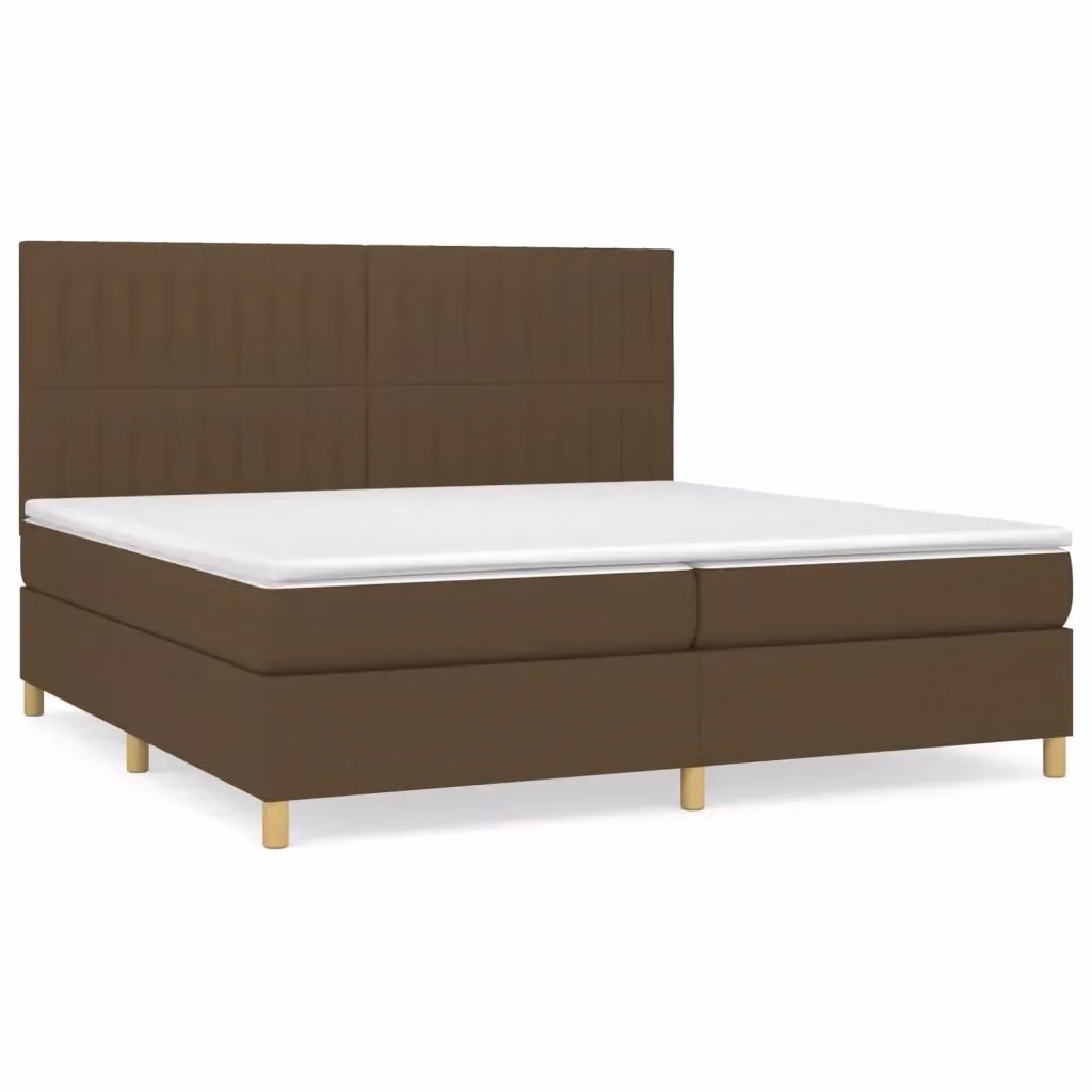 Letto Ibrido con Giroletto a Molle e Materasso vidaXL Marrone e Bianco L: 200 cm, P: 200 cm, H: 128 cm – 2
