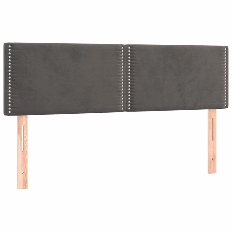 Testiera Grigio Scuro 144x5x78/88 cm in Velluto