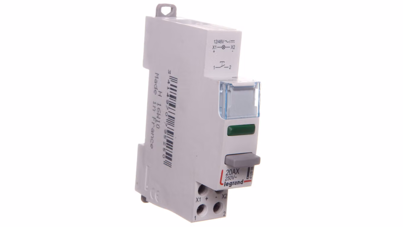 Pulsante modulare 20A 1Z con lampada LED 12/48V verde LP461 412918