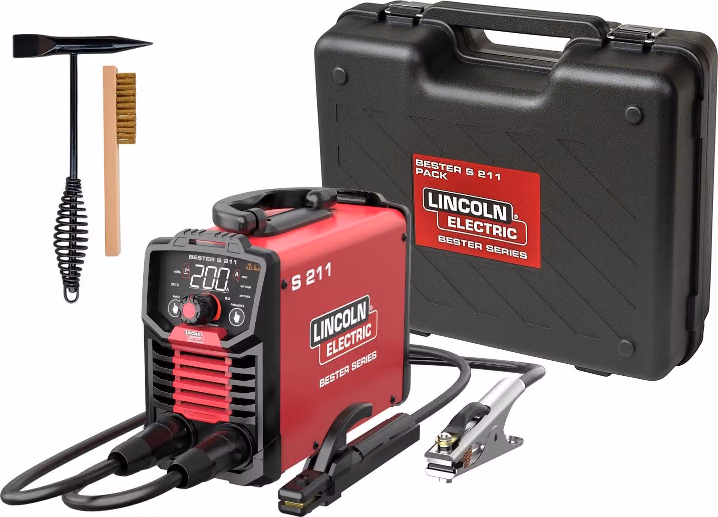 Inverter per saldatura MMA Lincoln Electric Bester S 211 con custodia
