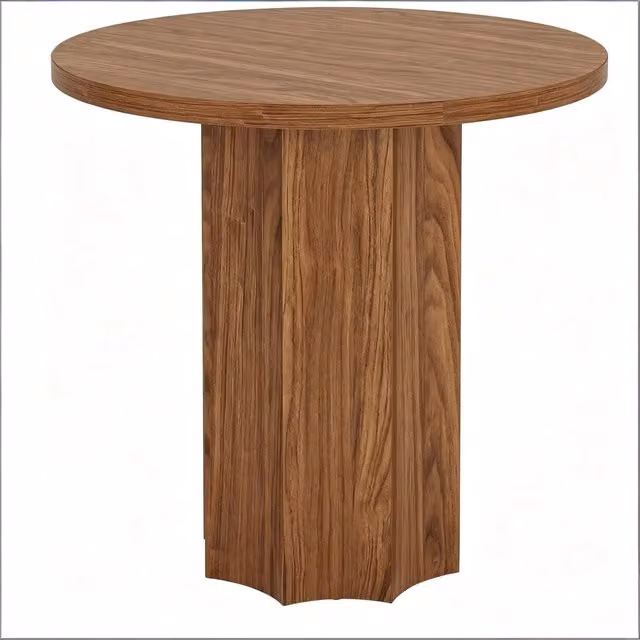 Tavolo rotondo REDOM in MDF laminato marrone L: 80 cm, P: 80 cm, H: 75 cm