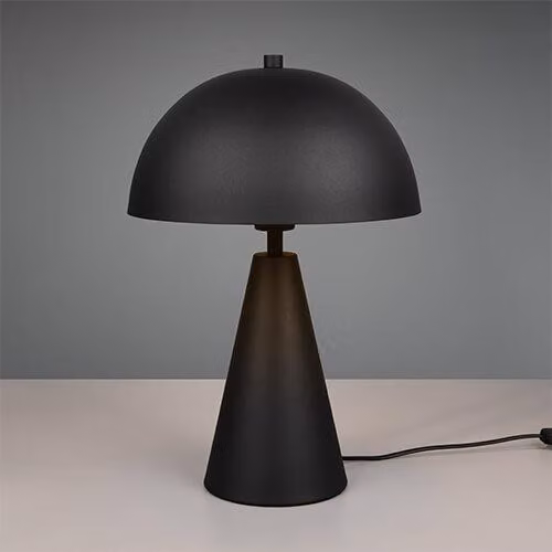Lampada da tavolo minimalista ALFIE, colore nero opaco, 1 attacco E27, 40W, materiale: metallo, dimensioni: 43x30x30 cm, grado di protezione IP20, marca: Trio