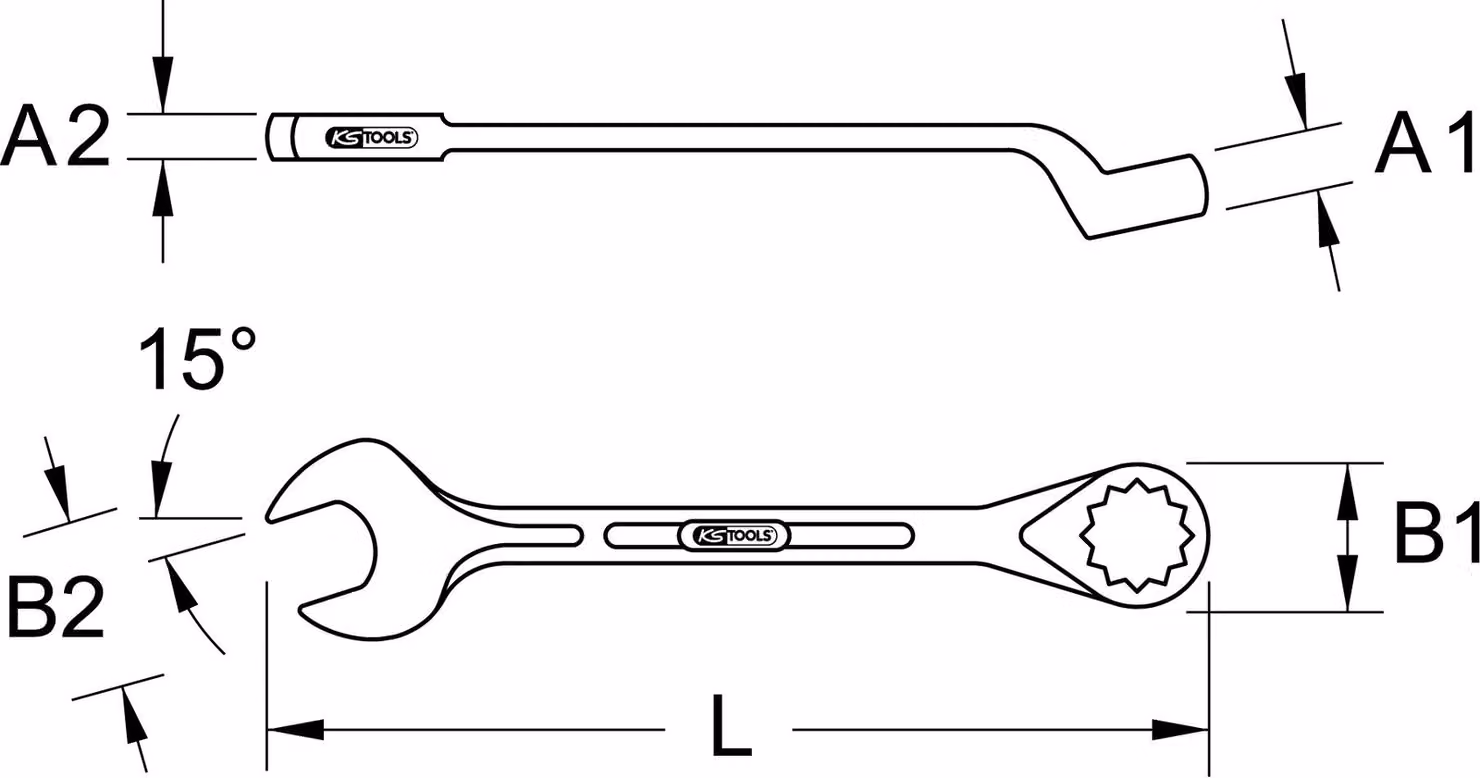 KS TOOLS Chiave combinata a gomito 5/16" - 517.2602