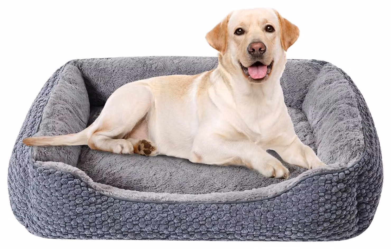 Cuccia per cani, dimensioni 90 x 65 x 23 cm, rettangolare, con bordo rialzato, lavabile, adatta a cani di grossa taglia