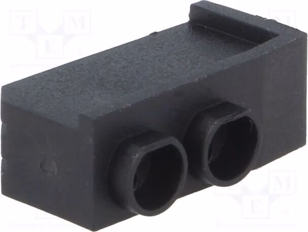 10 alloggiamenti LED angolati da 3 mm, materiale UL94V-2, modello FIX-LEK-323, colore nero