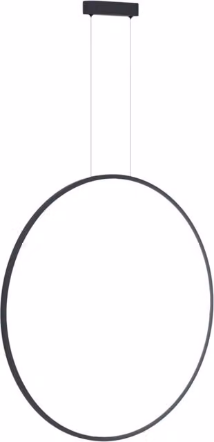 Lampada sospensione Milagro Saturno anello nero LED 46W