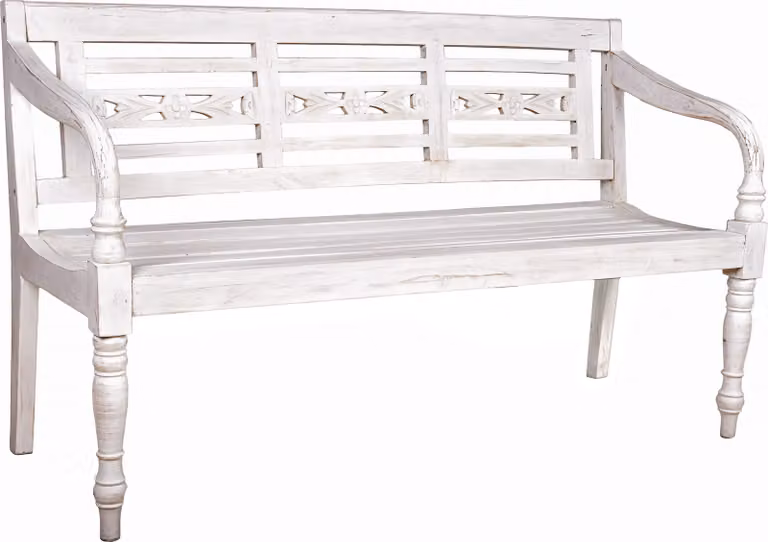 Panca da giardino Garden Pleasure Moyo 960370 legno bianco 150,0 cm
