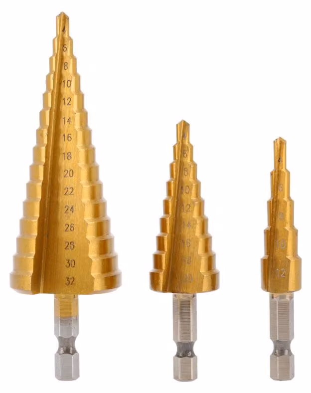 Set di punte a gradino Högert, 4 - 32 mm, 3 pezzi.