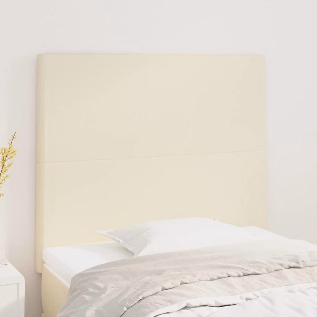 vidaXL Testiera Crema 90x5x118/128 cm Similpelle