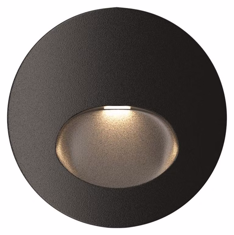 Segnapasso Moderno Per Esterno Alluminio Nero Luce Led 3W Ip54