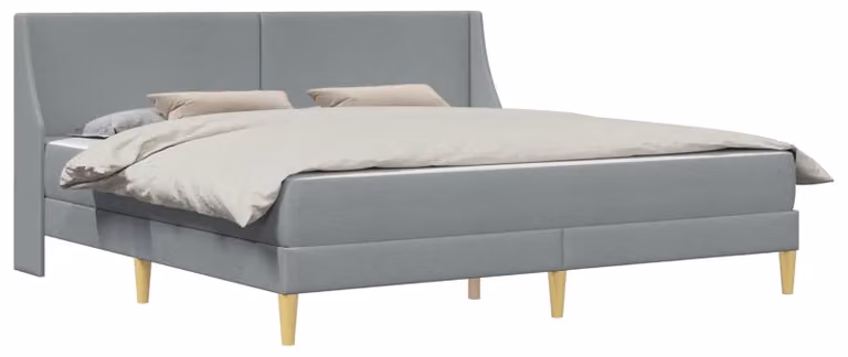 Struttura letto con materasso Grigio chiaro 200 x 200 cm