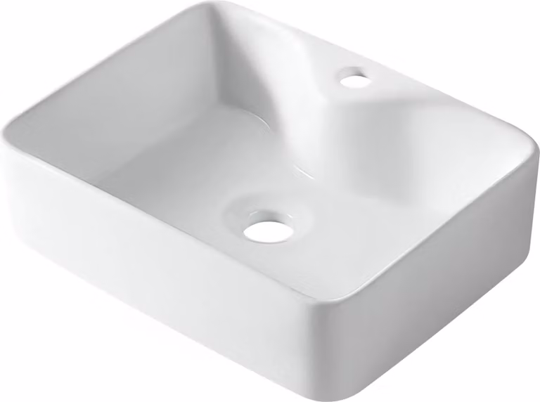 BALNEO: Lavabo da appoggio per piano SAVIA, dimensioni 49 x 38 cm, in Vetroceramica