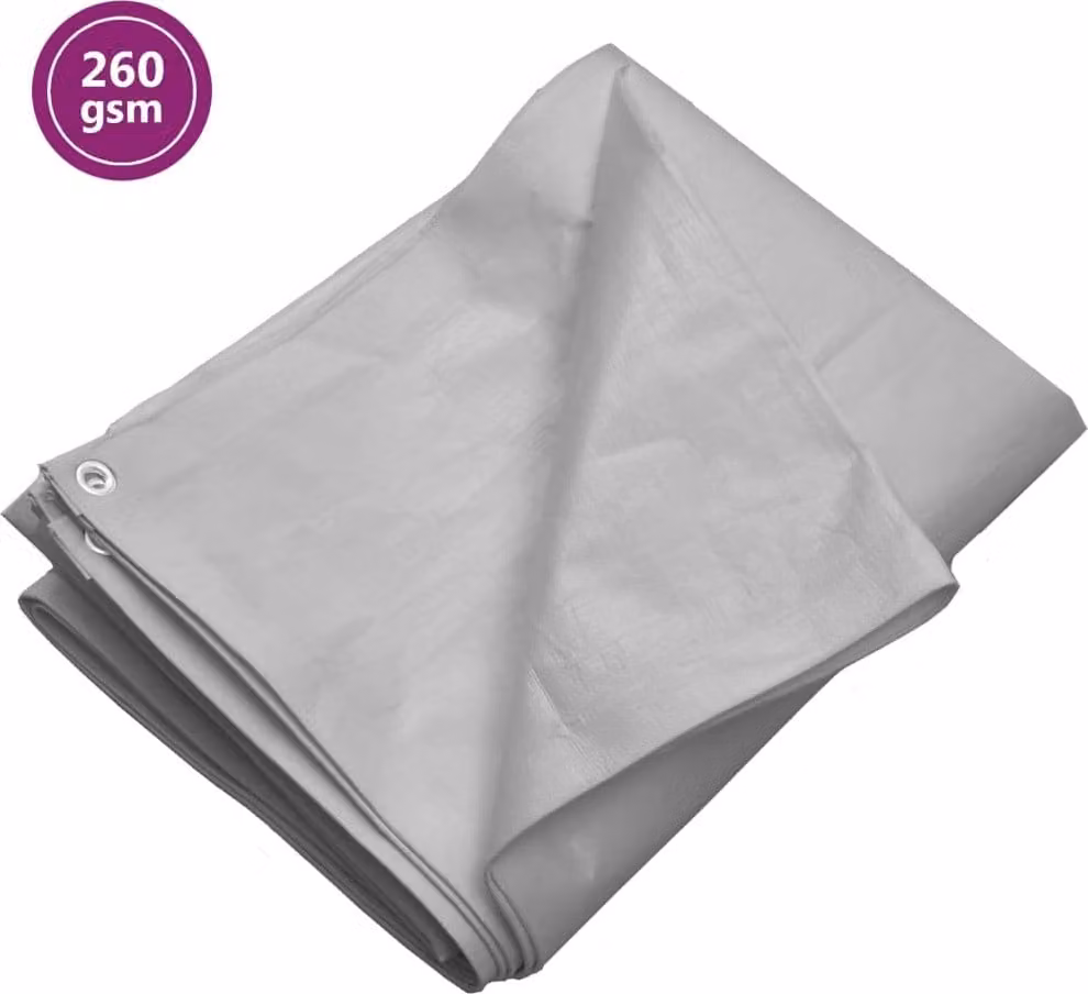 The Living Store telone 260 g/m² 6x12 m grigio HDPE