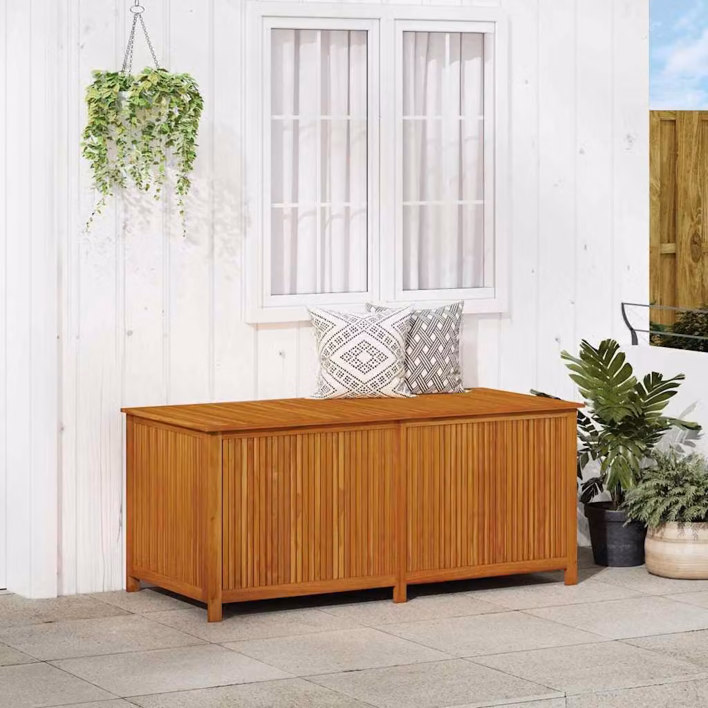 vidaXL Contenitore da Giardino in Legno di Acacia Oliato Marrone L: 175 cm, P: 80 cm, H: 75 cm – 1
