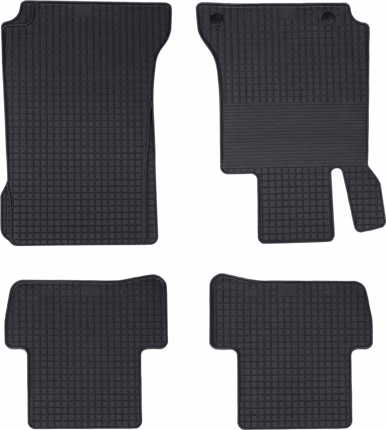 Tappetino per Auto 4 pcs Nero Gomma