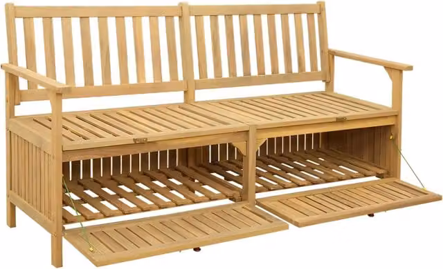 Panca da Giardino | Panchina con contenitore 148 x 63 x 84 cm Acacia Solido