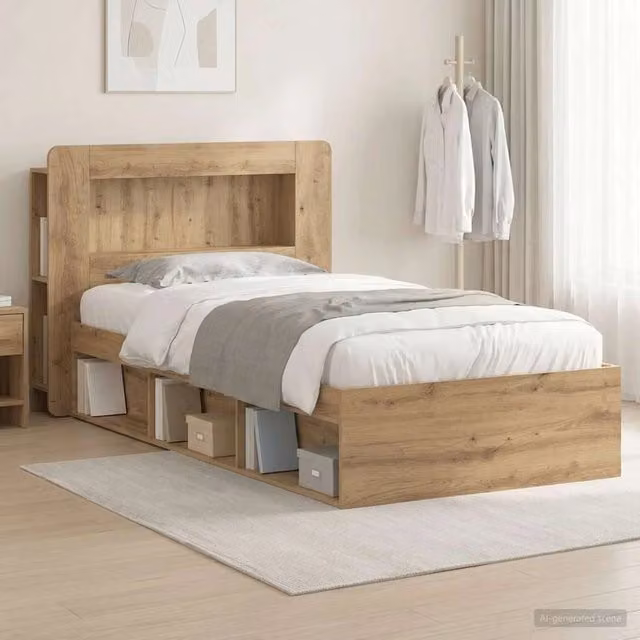 Telaio del letto con storage Rovere Artigianale 90 x 190 cm 3433438