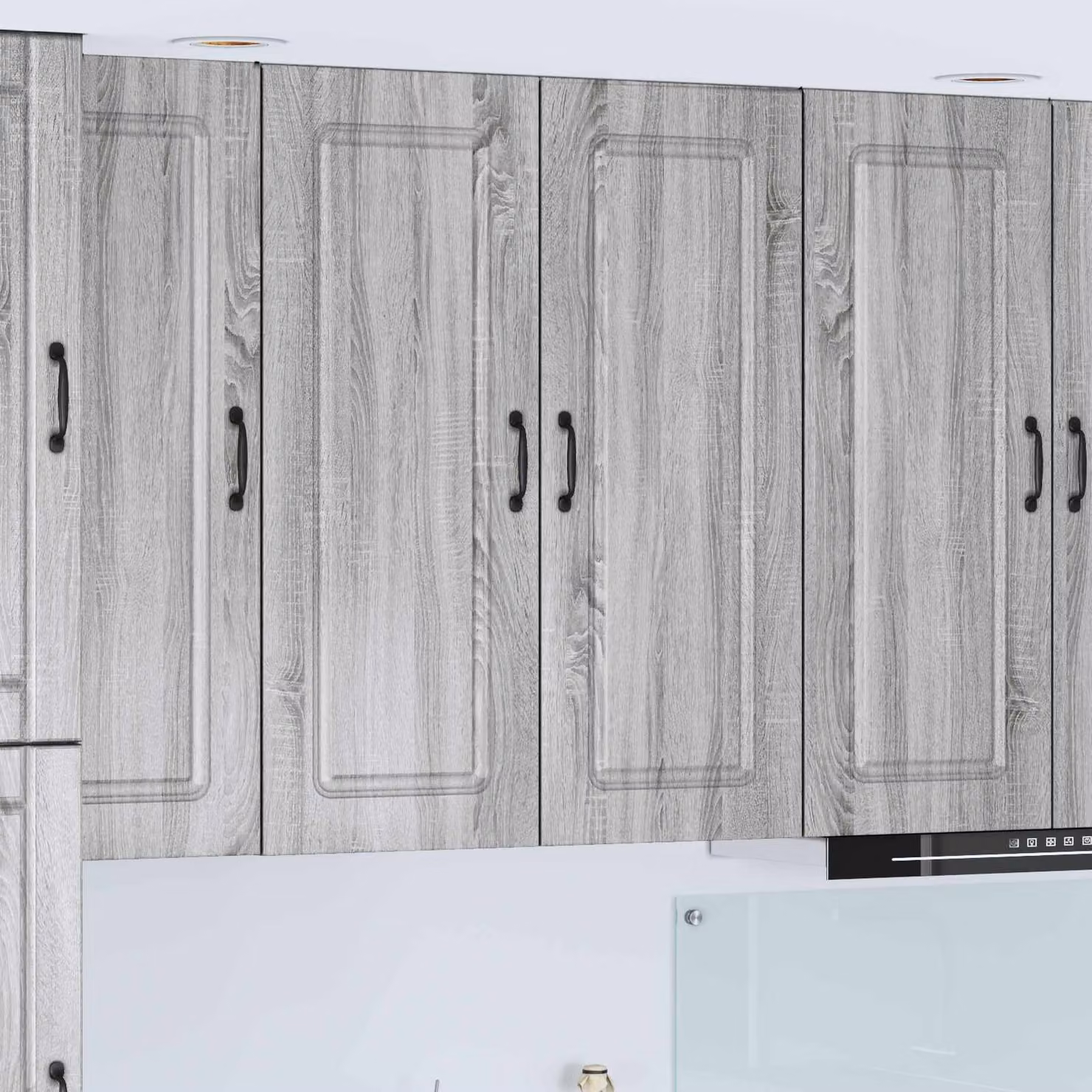vidaXL Pannello per lavastoviglie Kalmar Grigio Sonoma L 80 cm, P 31 cm, H 100 cm