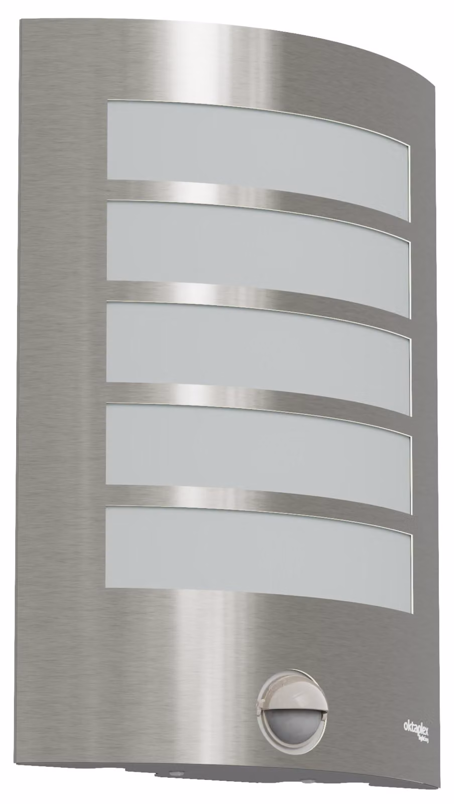 Lampada da esterno con sensore di movimento, grado di protezione IP44, colore argento, attacco E27