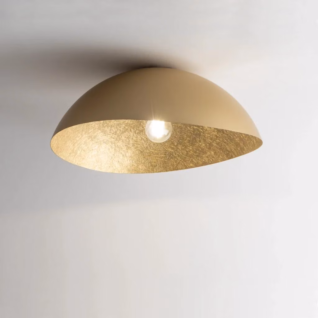 Plafoniera decorativa Sigma Lighting Solaris in metallo oro/ottone, dimmabile, Ø 48 cm – 2