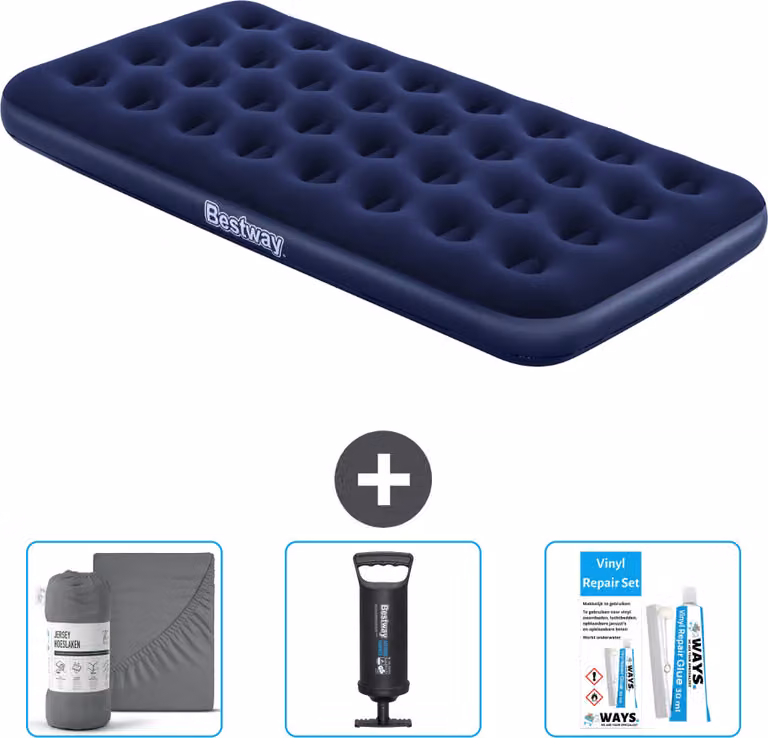 Materasso gonfiabile Bestway - 1 persona - 99 x 188 x 22 cm - Blu - Accessori inclusi