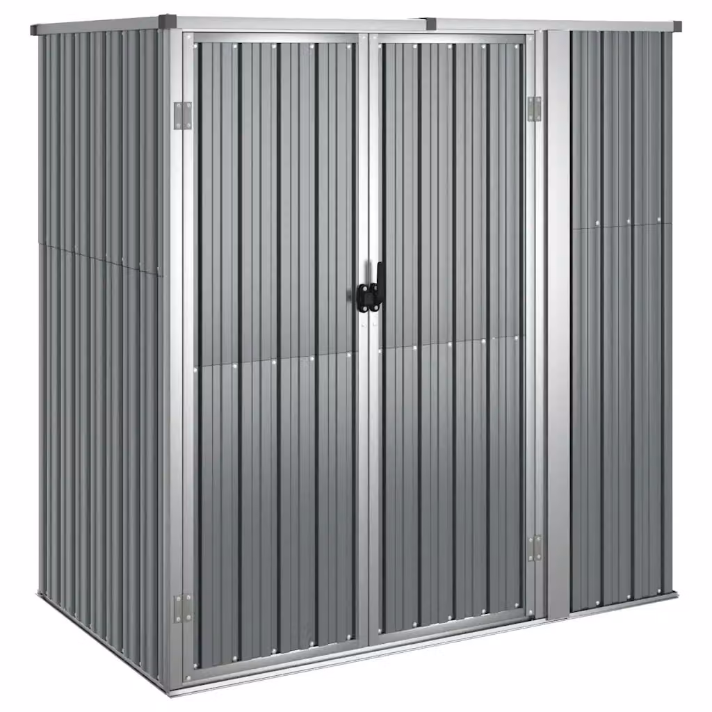 Capanno per attrezzi vidaXL in acciaio zincato grigio H: 161 cm, L: 161 cm, P: 89 cm – 2