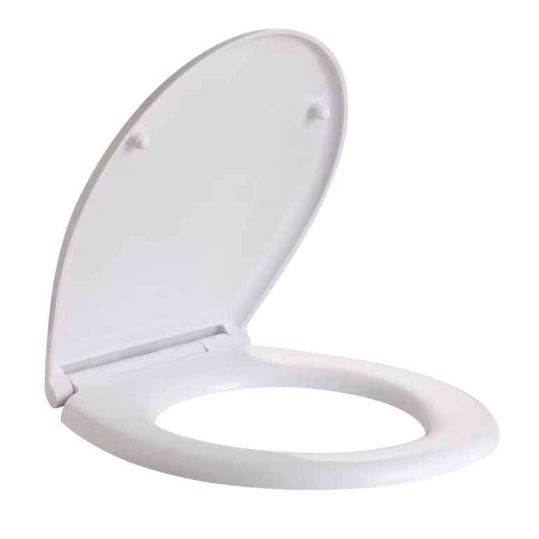 Sedile WC BELVIT ECO in Duroplast con sistema di chiusura ammortizzata e fissaggio rapido – Topfix, acciaio inossidabile, 37,5 x 44,5 cm, bianco lucido
