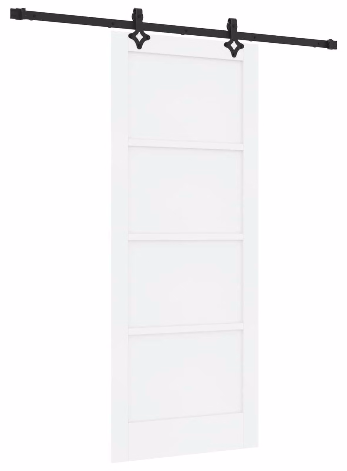 Porta scorrevole Bianco e Nero 83 x 202 cm