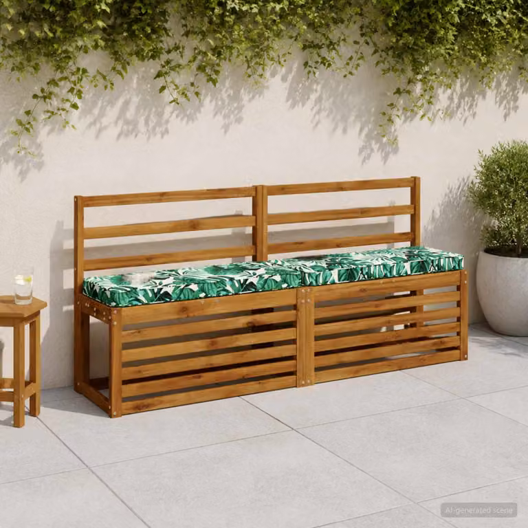 Cuscino per Panchina vidaXL Verde Multicolore in Poliestere con Rivestimento Lavabile e Resistente ai Raggi UV