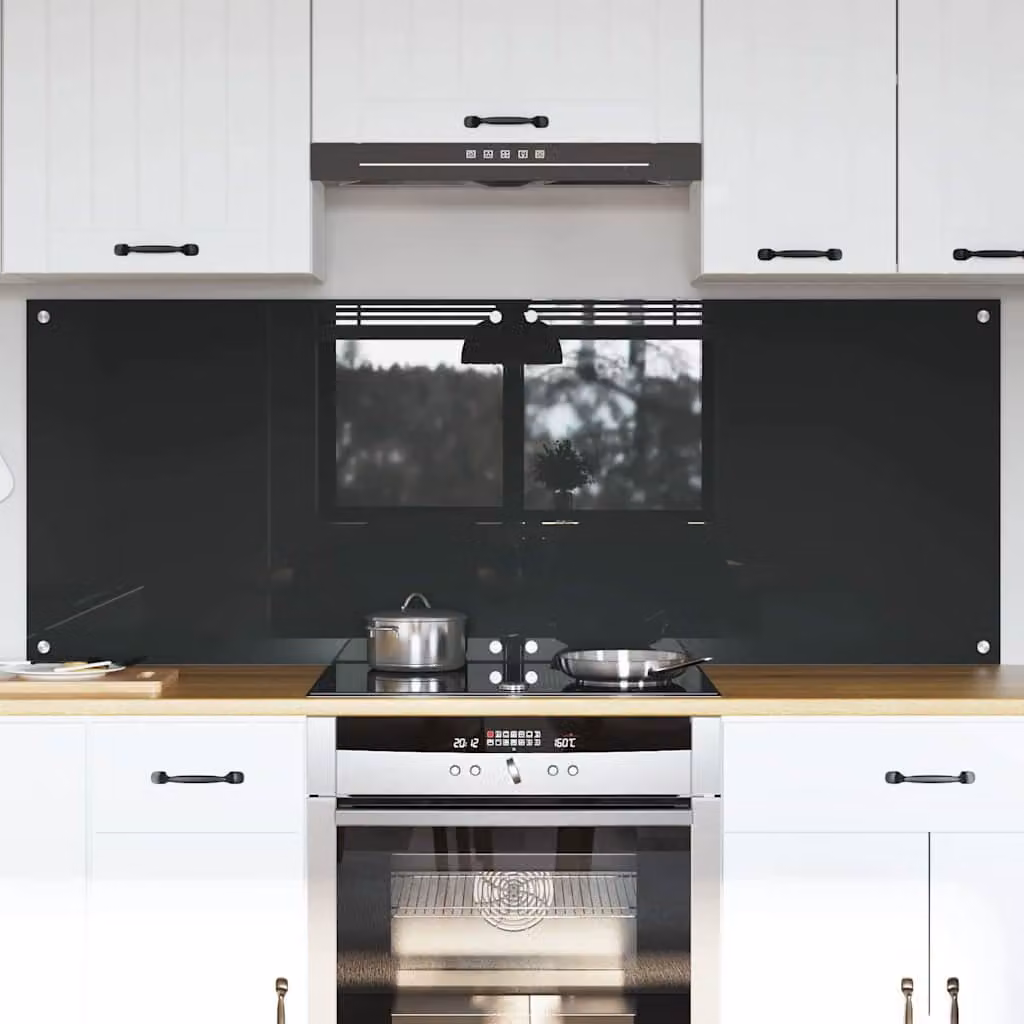 Set di 2 schienali da cucina vidaXL in vetro grigio L: 80 cm, H: 60 cm