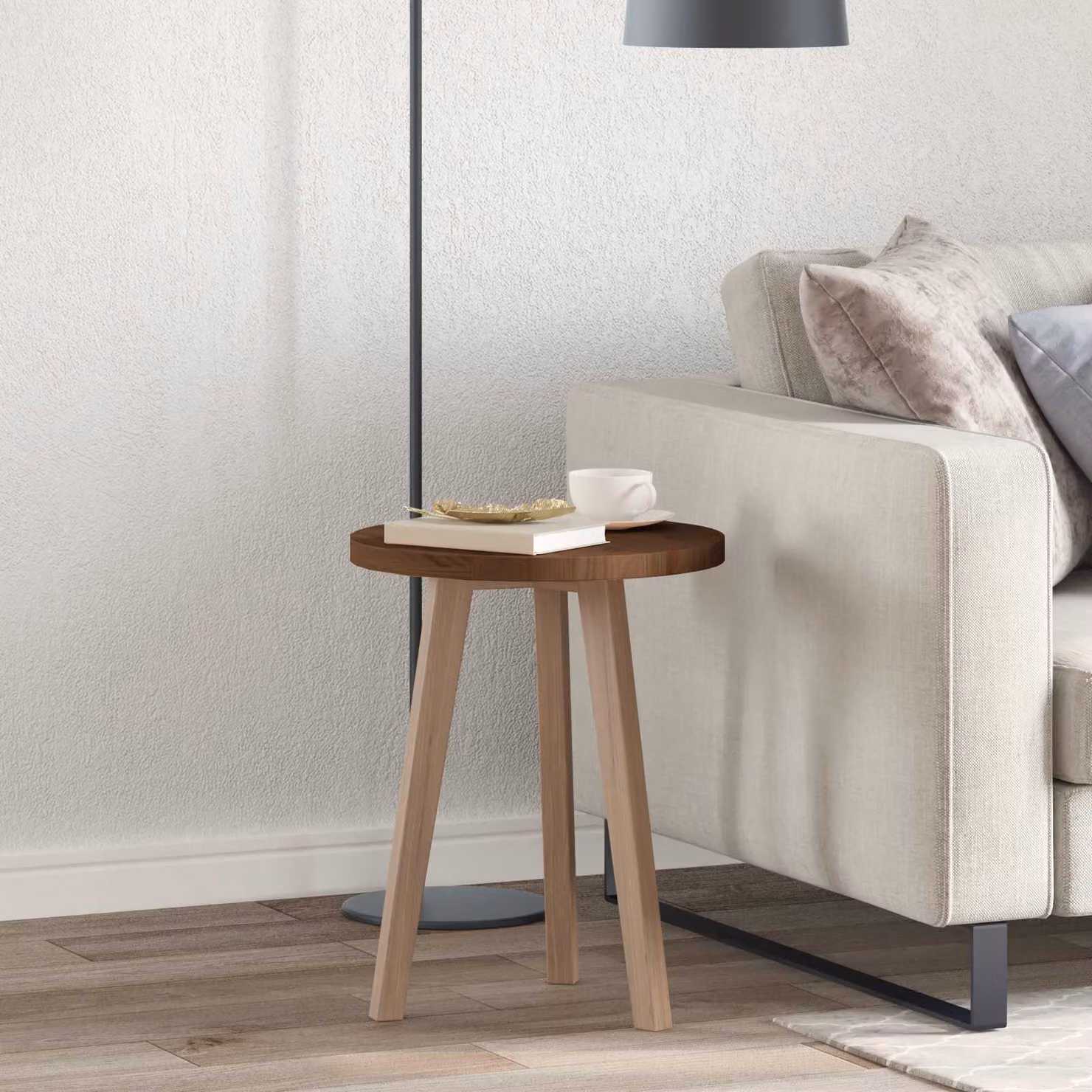 Piano del tavolo rotondo vidaXL in legno di quercia marrone scuro Ø 40 cm, Spessore: 2,5 cm