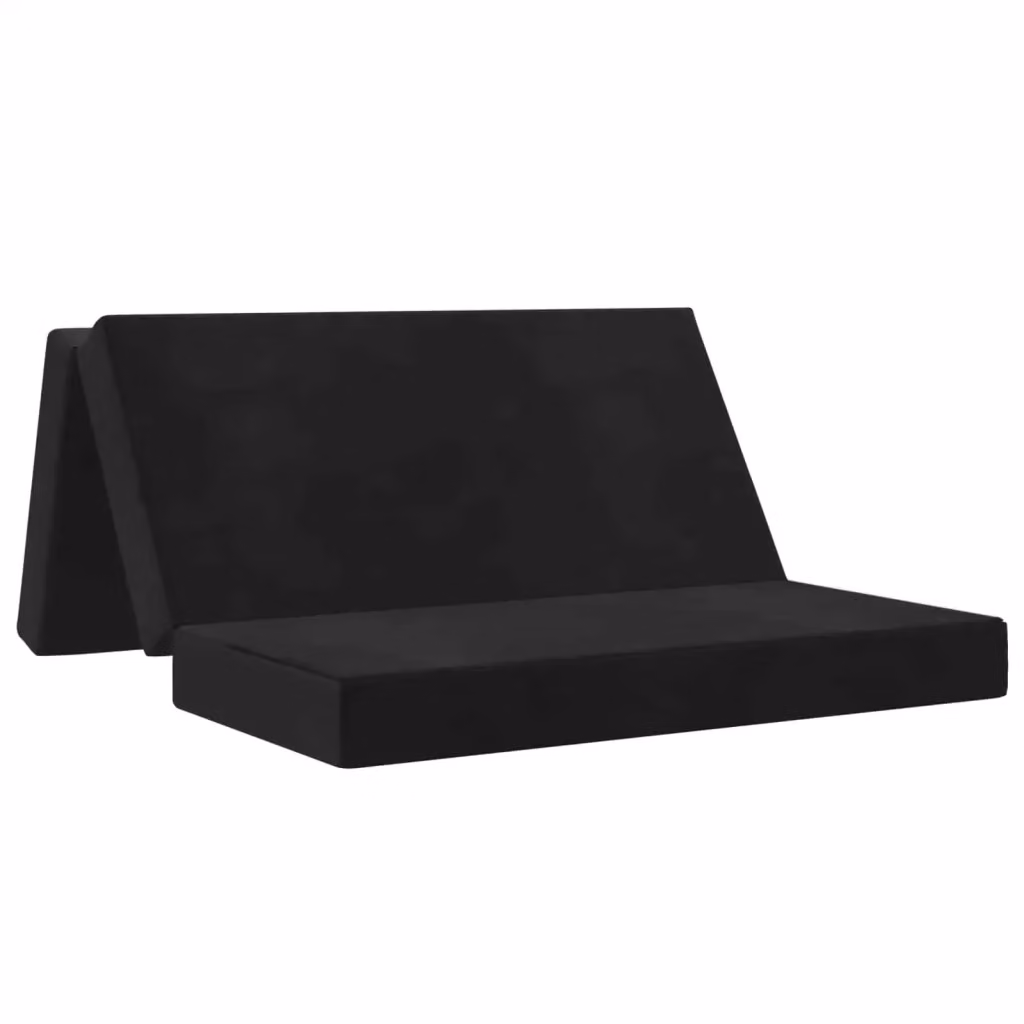 Divano Letto Pieghevole Moderno vidaXL Nero L: 160 cm, P: 67 cm, H: 45 cm – 2