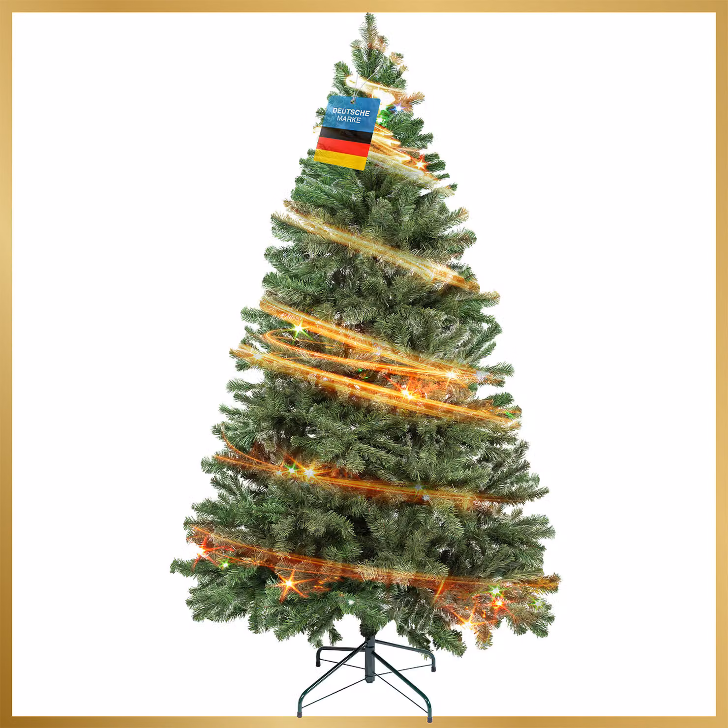 Albero di Natale artificiale Dimono con neve, 180 cm - Albero di Natale premium, abete innevato, completo di base stabile per un'atmosfera festosa in casa