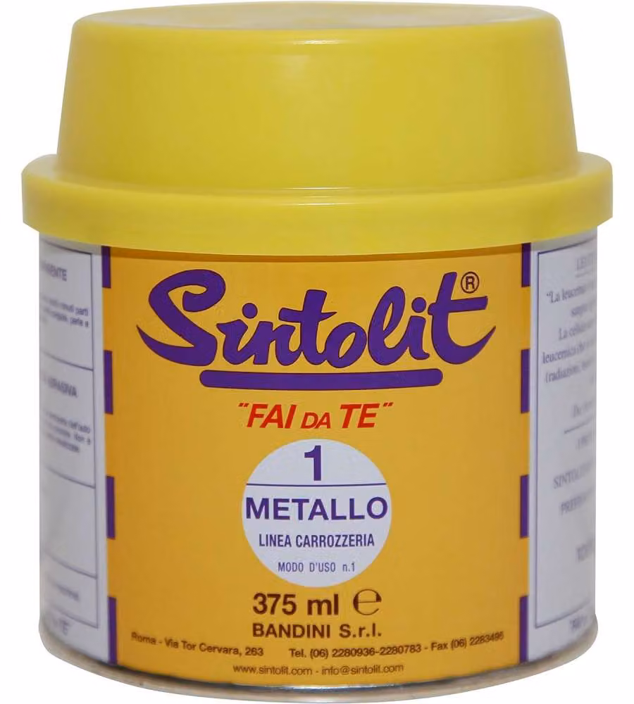Stucco per metallo bicomponente 375 ml Sintolit
